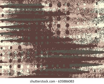 Abstract grunge vector background. Color composition of overlapping irregular graphic elements.
