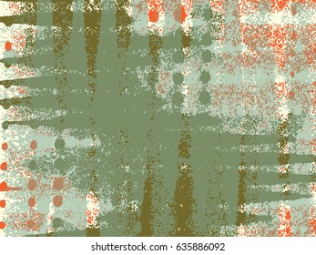 Abstract grunge vector background. Color composition of overlapping irregular graphic elements.
