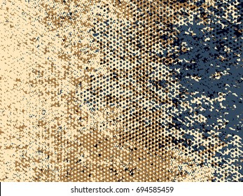Abstract grunge vector background. Color raster composition of irregular overlapping graphic elements.