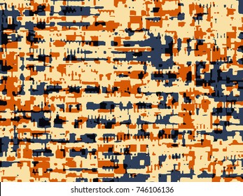 Abstract grunge vector background. Color composition of irregular overlapping graphic elements.