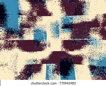 Abstract grunge vector background. Color composition of irregular overlapping graphic elements.