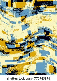 Abstract grunge vector background. Color composition of irregular overlapping graphic elements.