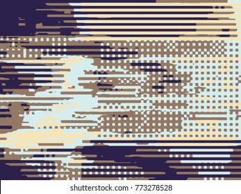 Abstract grunge vector background. Color raster composition of irregular overlapping graphic elements.