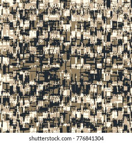 Abstract grunge vector background. Color squared composition of irregular overlapping graphic elements.