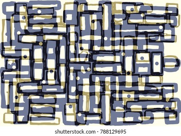 Abstract grunge vector background. Color composition of irregular overlapping graphic elements.