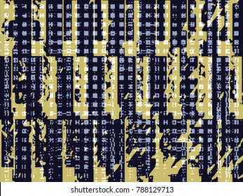 Abstract grunge vector background. Color composition of irregular overlapping graphic elements.