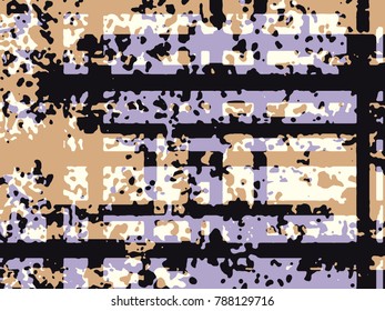 Abstract grunge vector background. Color composition of irregular overlapping graphic elements.