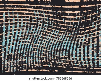 Abstract grunge vector background. Color composition of irregular overlapping graphic elements.