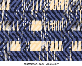Abstract grunge vector background. Color composition of irregular overlapping graphic elements.