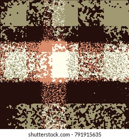 Abstract grunge vector background. Color squared composition of overlapping graphic elements.
