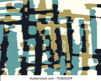 Abstract grunge vector background. Color composition of irregular overlapping graphic elements.