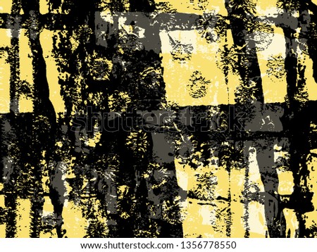 Abstract grunge vector background. Color handmade composition of irregular overlapping graphic elements.