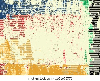 Abstract grunge vector background. Colorful composition of irregular  graphic elements.