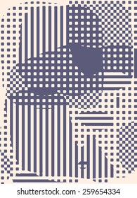 Abstract grunge vector background. Composition of irregular diffused geometric elements.