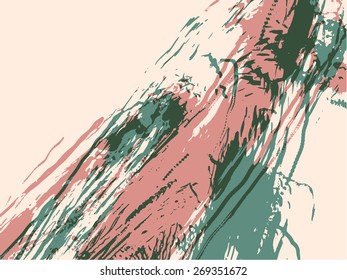 Abstract grunge vector background. Four-tone composition of irregular overlapping elements. Created using blended digital photographs of night light flux.