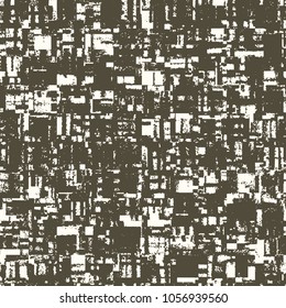 Abstract grunge vector background. Monochrome raster composition of irregular graphic elements.