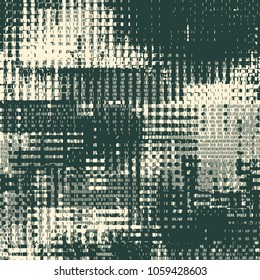 Abstract grunge vector background. Monochrome raster composition of irregular graphic elements.