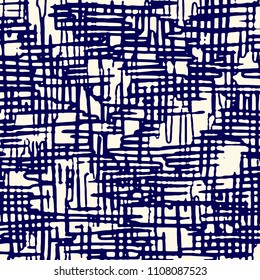 Abstract grunge vector background. Monochrome squared raster composition of irregular graphic elements.