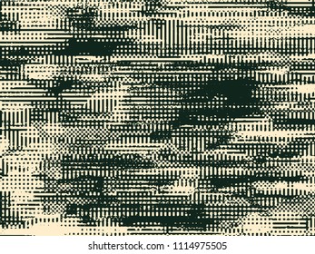 Abstract grunge vector background. Monochrome raster composition of irregular graphic elements.