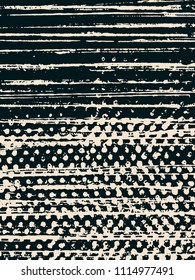 Abstract grunge vector background. Monochrome handcrafted composition of irregular graphic elements.