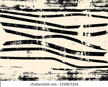 Abstract grunge vector background. Monochrome composition of irregular graphic elements.