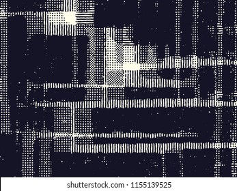 Abstract grunge vector background. Monochrome composition of irregular graphic elements.