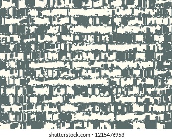 Abstract grunge vector background. Monochrome composition of irregular overlapping graphic elements.
