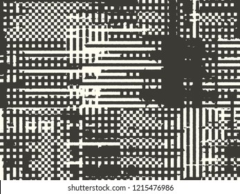 Fondo vector abstracto. Composición monocroma de elementos gráficos irregulares superpuestos.