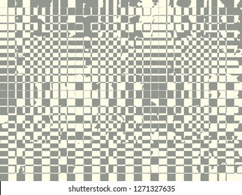 Abstract grunge vector background. Monochrome graphic composition of irregular overlapping shapes.