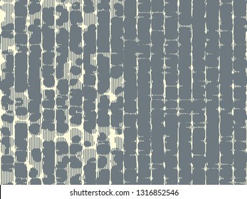 Abstract grunge vector background. Monochrome composition of irregular graphic elements.
