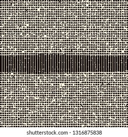 Abstract grunge vector background. Monochrome composition of irregular halftone graphic elements.
