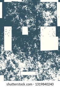 Abstract grunge vector background. Monochrome composition of irregular  graphic elements.