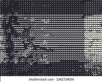 Abstract grunge vector background. Monochrome composition of irregular graphic elements.