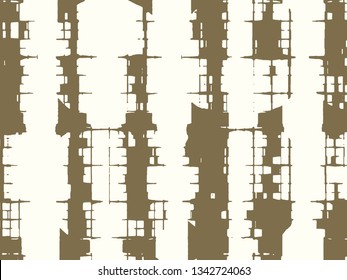 Abstract grunge vector background. Monochrome composition of irregular graphic elements.
