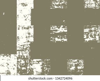 Abstract grunge vector background. Monochrome composition of irregular graphic elements.