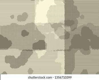 Abstract grunge vector background. Monochrome composition of irregular graphic elements.