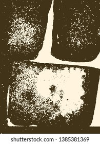 Abstract grunge vector background. Monochrome composition of irregular overlapping graphic elements.