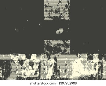 Abstract grunge vector background. Monochrome composition of irregular graphic elements.