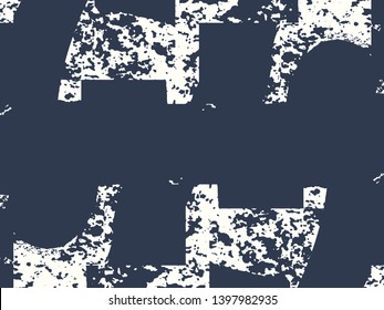 Abstract grunge vector background. Monochrome composition of irregular graphic elements.