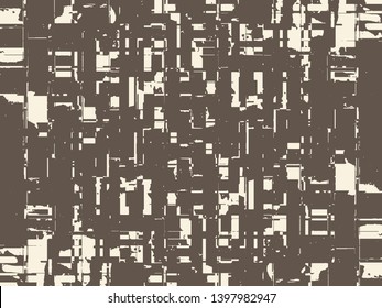 Abstract grunge vector background. Monochrome composition of irregular graphic elements.