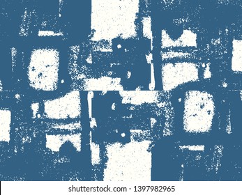 Abstract grunge vector background. Monochrome composition of irregular graphic elements.