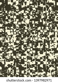 Abstract grunge vector background. Monochrome composition of irregular graphic elements.