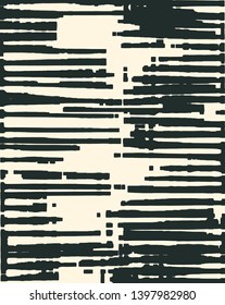 Abstract grunge vector background. Monochrome composition of irregular graphic elements.