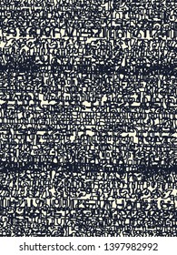 Abstract grunge vector background. Monochrome composition of irregular graphic elements.