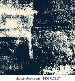 Abstract grunge vector background. Monochrome handcrafted composition of irregular graphic elements.