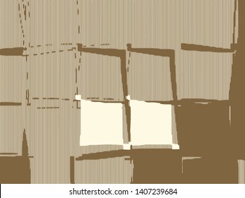 Abstract grunge vector background. Monochrome composition of irregular graphic elements.