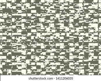 Abstract grunge vector background. Monochrome composition of irregular graphic elements.