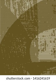 Abstract grunge vector background. Monochrome composition of irregular graphic elements.