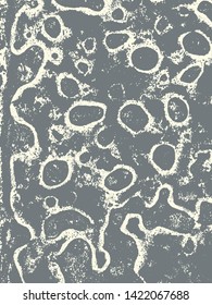 Abstract grunge vector background. Monochrome composition of irregular graphic elements.