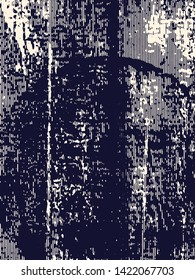 Abstract grunge vector background. Monochrome composition of irregular graphic elements.